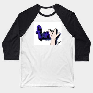 FamILY Sign Language White Background Baseball T-Shirt